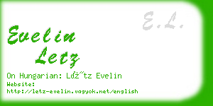 evelin letz business card